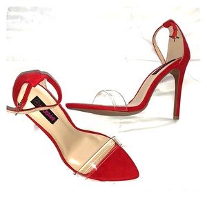 Miss Lola Reality Star Red Heels Size 8